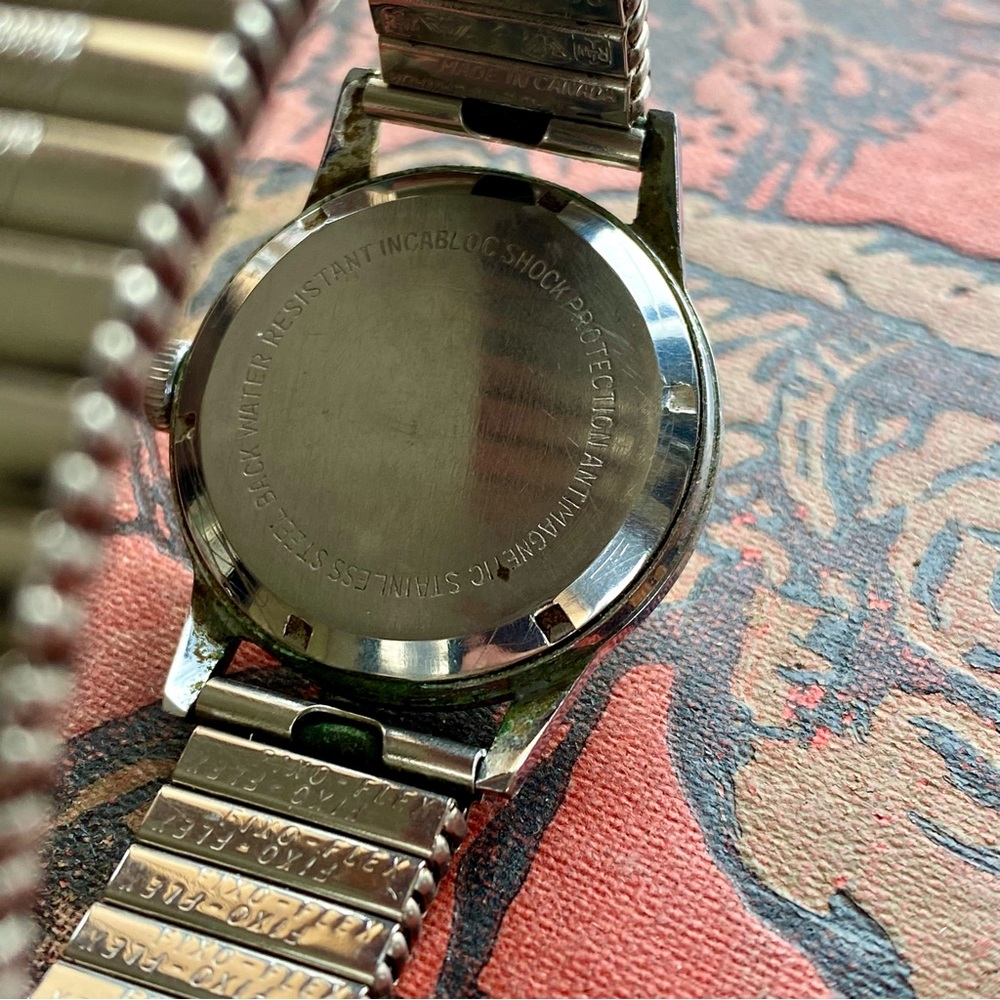 Vintage Rodania Watch 17 Jewels Stainless Steel Expansion Band Swiss Made - Picture 5 of 6